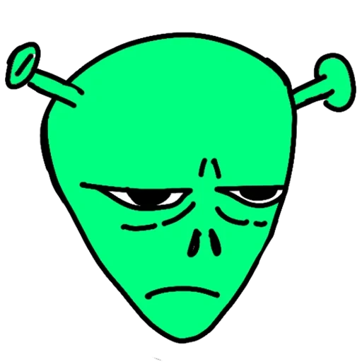 jus alien, alien merokok, alien hijau, alien mual