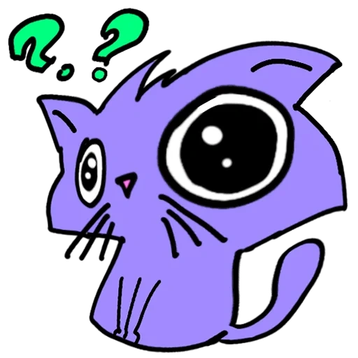 милые, кот персонаж фиолетовый