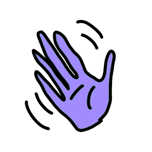 main, icône de la main, logo à main, les vagues de la main de l'icône