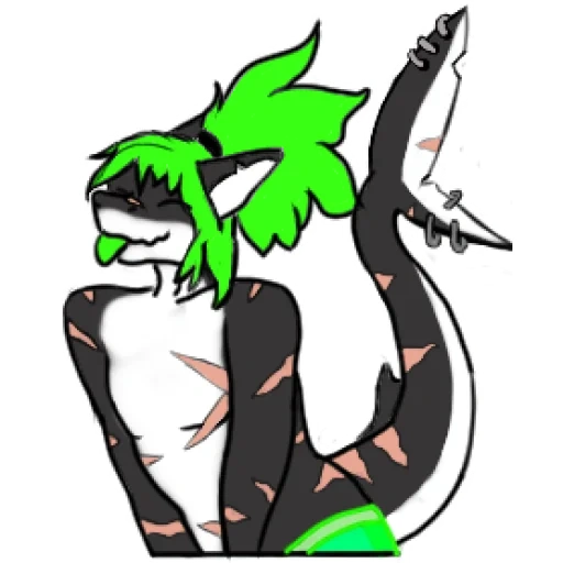 furri voodoo, green furry, furry characters, anthro style of art, character shark furri