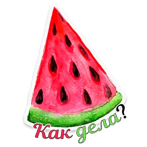 wassermelone, aquarell, und das aquarell, wassermelonenstücke