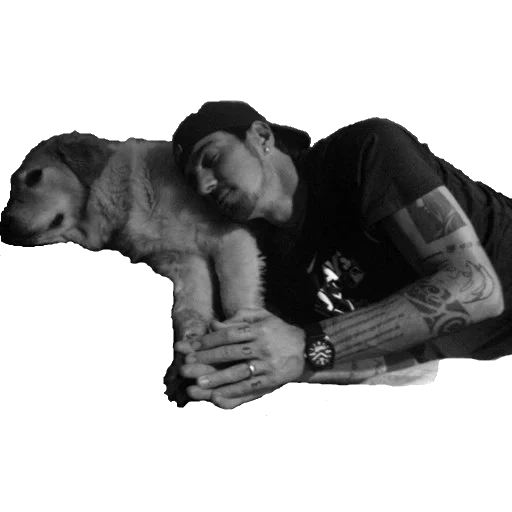 anjing, le mâle, adam gontier, beaux hommes, un homme avec un clipart de chien