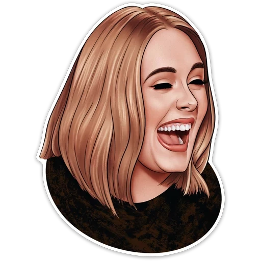 adele, desenhos emoji