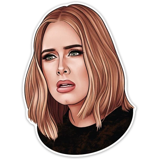 adele, illustration, dessins de célébrités