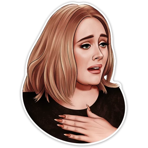 adele, adel, emoticon painting