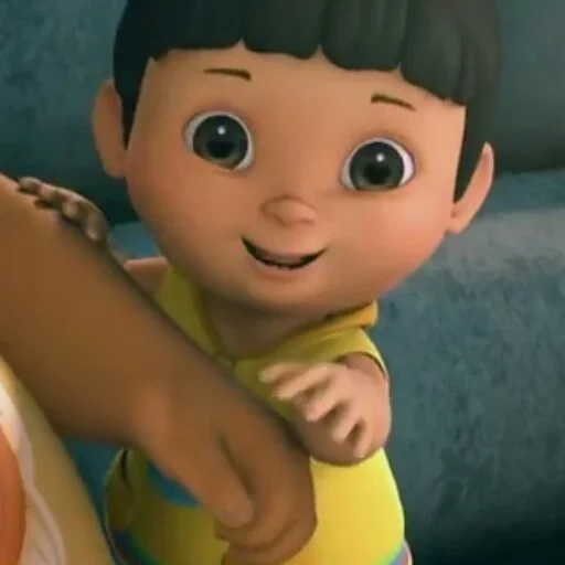 niño, upin ipin, agnes madros, caricatura de rayos, adit sopo jarwo