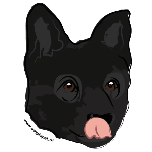 die kunst des hundekopfes, französische bulldogge, deutscher ofnick schäferhund, schwarzer deutscher schäferhund, osteuropäischer schäferhundvektor
