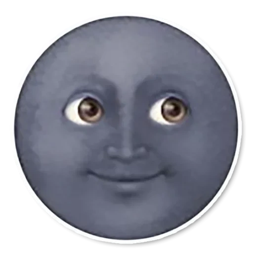 mem moon, o rosto da lua, lua negra, emoji luna, smileik lua face