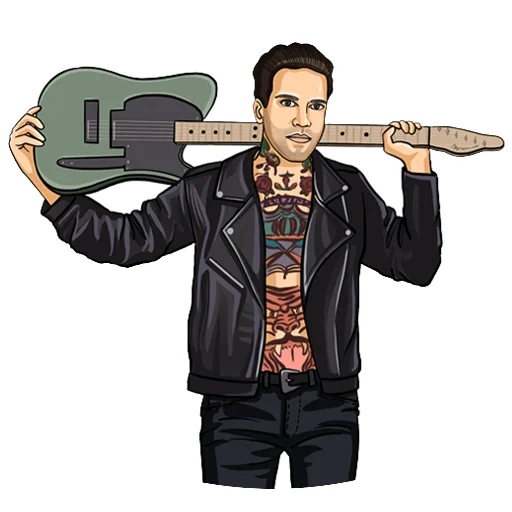 el hombre, humano, richard alpert art, dibujos de músicos de rockabilly