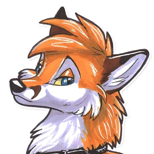 fox, anime, fox fox, fox drawing, fox profile