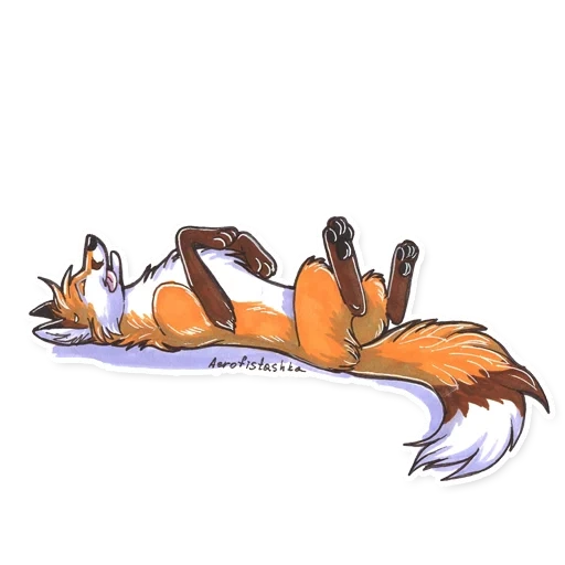 fox, flecha de raposa, padrão de raposa, a raposa está deitada na arte, ilustração de raposa