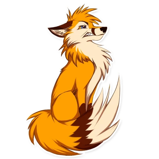 fox, fox, animação raposa, cauda de raposa, cartoon raposa
