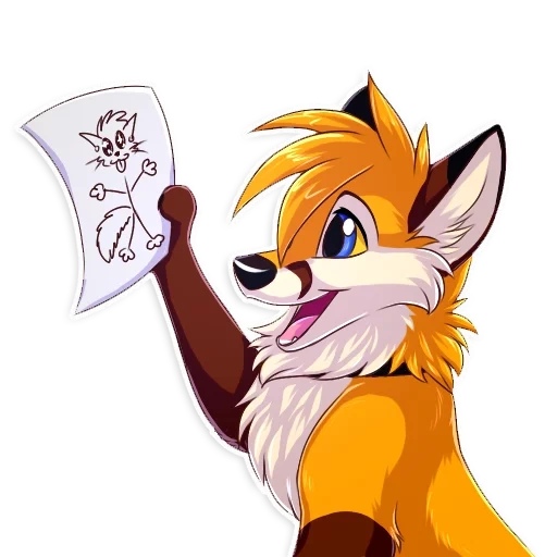 fox, furry fox, fox drawing, aerofistashka