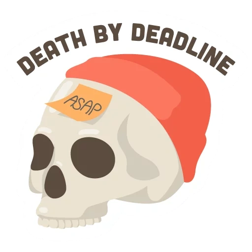 logo, skull, skull vector, skull head, the deadline is approaching