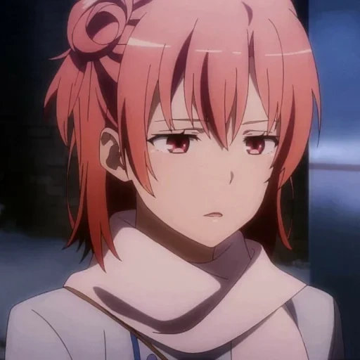 yuigahama yui, temps rose, yui yuigahama, anime oregairu, yui yuigahama pleure