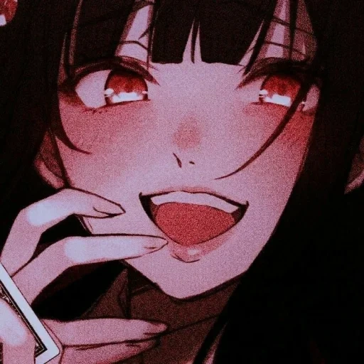 kakegurui, kegembiraan gila anime, azart ahegao gila, kakegurui kegembiraan gila, anime gila excitement yumeko