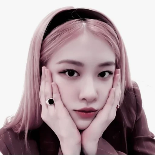 giovane donna, rosa nero, blackpink rosé, rose blackpink carino, park rose blackpink