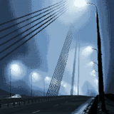 мост, темнота, мост тумане, мосты россии, мост через реку