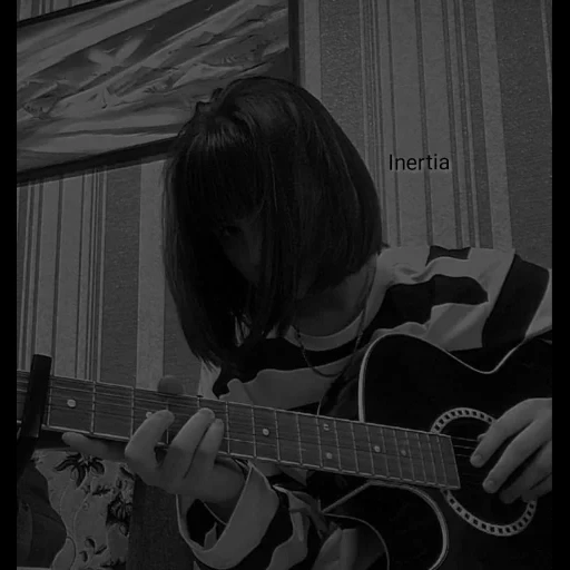the girl, the people, ästhetik, ästhetik der gitarre, foto der gitarre