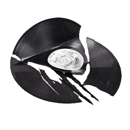 plaques cassées, records en vinyle, assiette cassée, assiette cassée noire, records en vinyle cassé