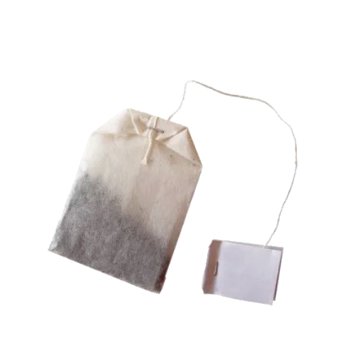 un sac de thé, sachet de thé, sachets de thé, un sac de thé avec un fond blanc, sachet de thé avec fond blanc