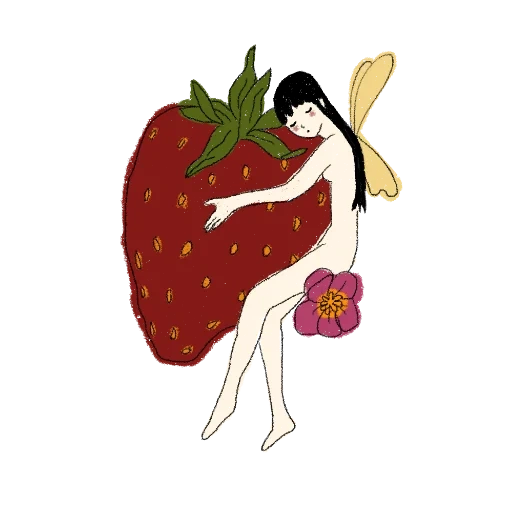 filles, fraises, fraises fruits, belle fraise, tableau de fraise de fille