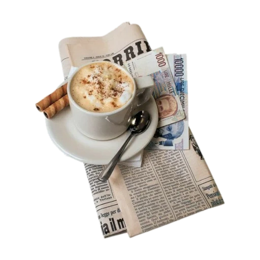 кофе, кофе газета, чашечка кофе, горячий кофе, утренний кофе