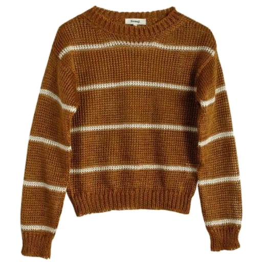 коричневый свитер, трикотажный свитер, коричневый свитер мужской, полосатый коричневый свитер, старомодный коричневый свитер