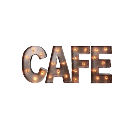 cafe, кафе, ретро буквы, кафе логотип, винтажные буквы