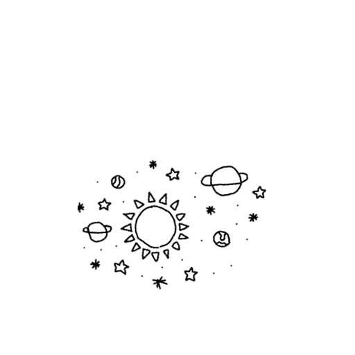 disegni del pianeta, disegni di fulmine, tumbler che disegna il pianeta, tamble movement of the sun dishing, star of drawing cosmos bianco nero