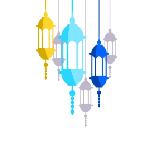 vector de ramadán, candelabros, vector de patrón ramadán, vector de linterna colgante, cien linternas colgando en blanco