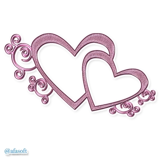 symbol of the heart, heart clipart, double heart, double frames heart, hearts with a transparent background