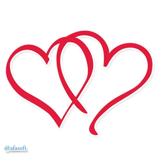 heart, seven hearts, clipart heart, the heart is vector, the hearts are intertwined