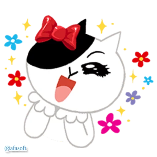 клипарт, стикер нина, jessica line friends, sticker, cat