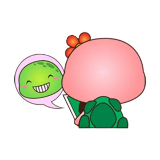 anime, die zeichnungen sind süß, zeilenschildkröte, lustige zeichnungen, emoji tortoise apple