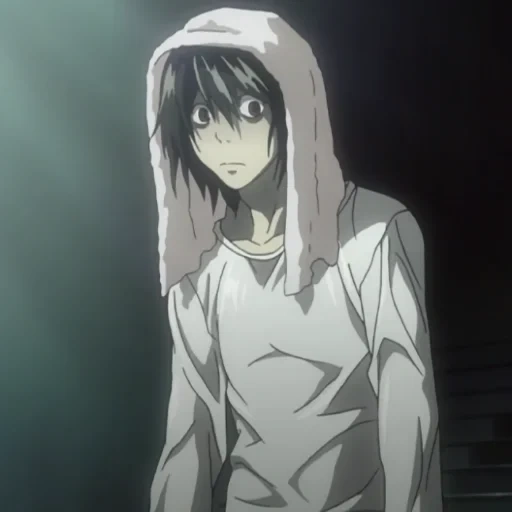 anime boy, death note, l death notebook, death notebook l, notebook of al's death in the rain