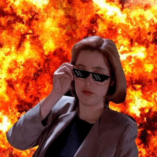 scully, humain, jeune femme, feu d'explosion, dana scully