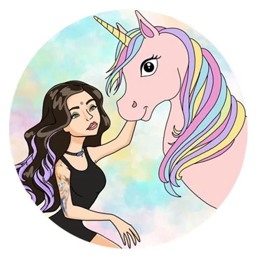 yang terbaik, kepala unicorn, pola unicorn