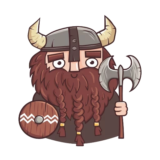 vichinghi, emoji viking, cartone animato vichingo, smiley watsap viking