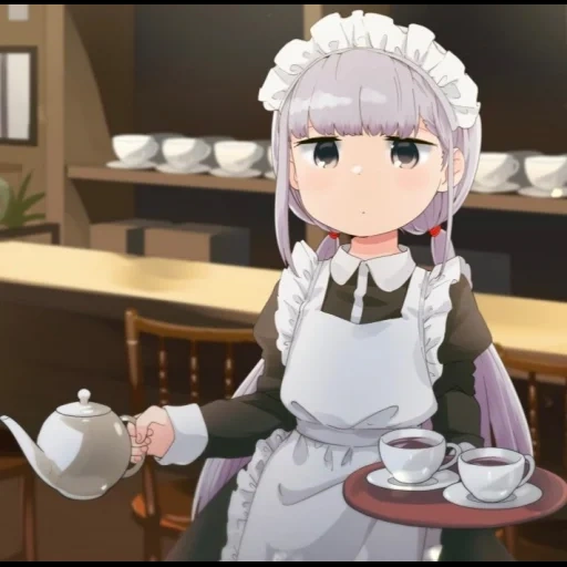 gadis anime, pelayannya, anime pelayan lolly, gadis anime adalah pelayan