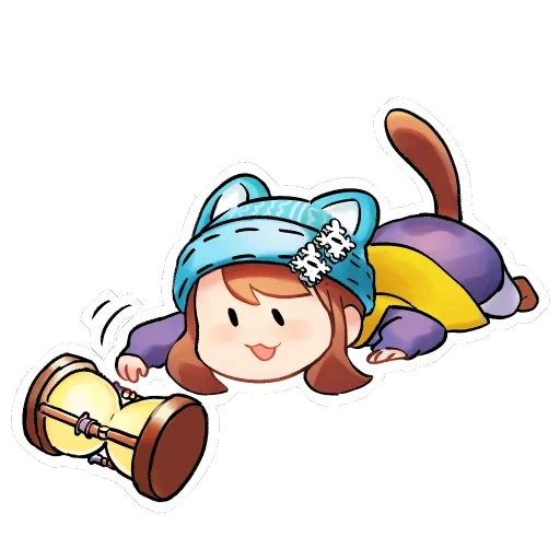 tivchenka, personnes, mademoiselle paws, a hat in time, illustration vectorielle