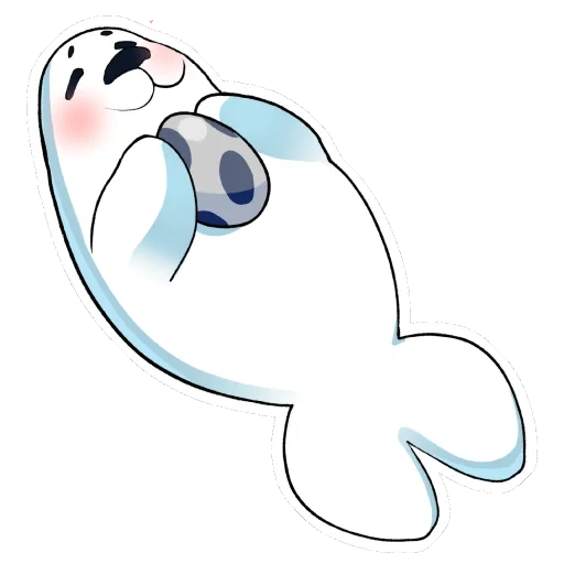 glad, the seal is cute, seal drawing, cartoon seals