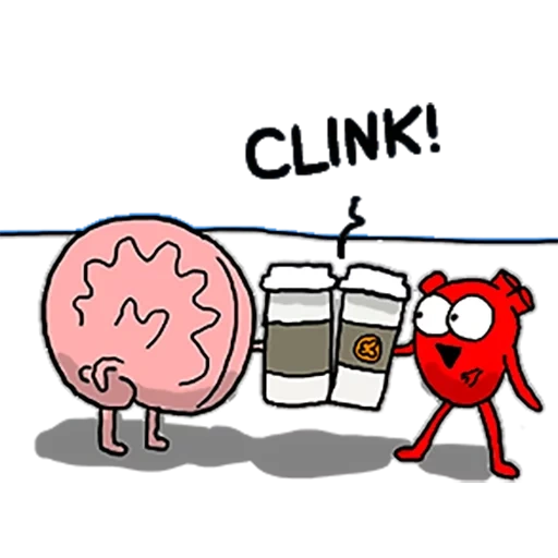 cerebro, corazón del cerebro, humor interno, theawkward yeti, computadora de corazón y cerebro