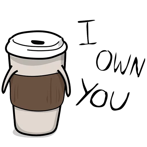 caffè, un bicchiere di caffè, disegno del caffè, caffè dei cartoni animati, un cartone animato da caffè