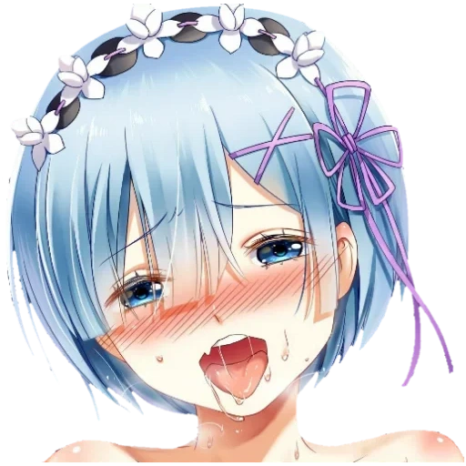 ahegao, ahegao rem, anime ahegao, anime zero rem