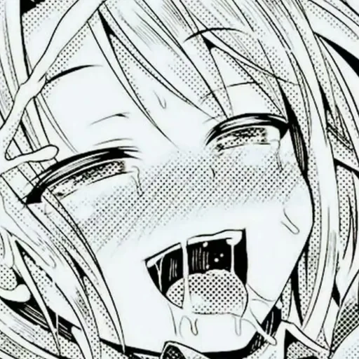 ahegao, foto, anime ahegao, manga de anime ahegao, ahegao branco preto