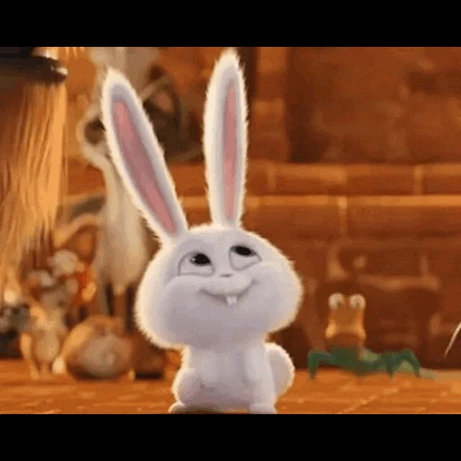 snowball di coniglio, a rabbit snowball, lepre della vita segreta dei cartoni animati, ultima vita di animali domestici snowball, rabbit snowball last life of pets 1