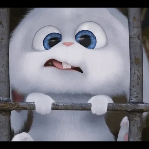 bola de nieve de conejo, animales divertidos, el conejo es dulce, la vida secreta de las mascotas, bola de nieve de conejo la última vida de las mascotas 1