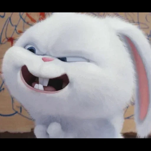 bola de nieve de conejo, la liebre de la vida secreta, dibujos animados de bola de nieve de conejo, vida secreta de mascotas liebre bola de nieve, bola de nieve de conejo la última vida de las mascotas 1