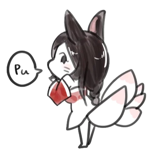 red cliff, ahri icon, anime neko, anime picture, cartoon characters